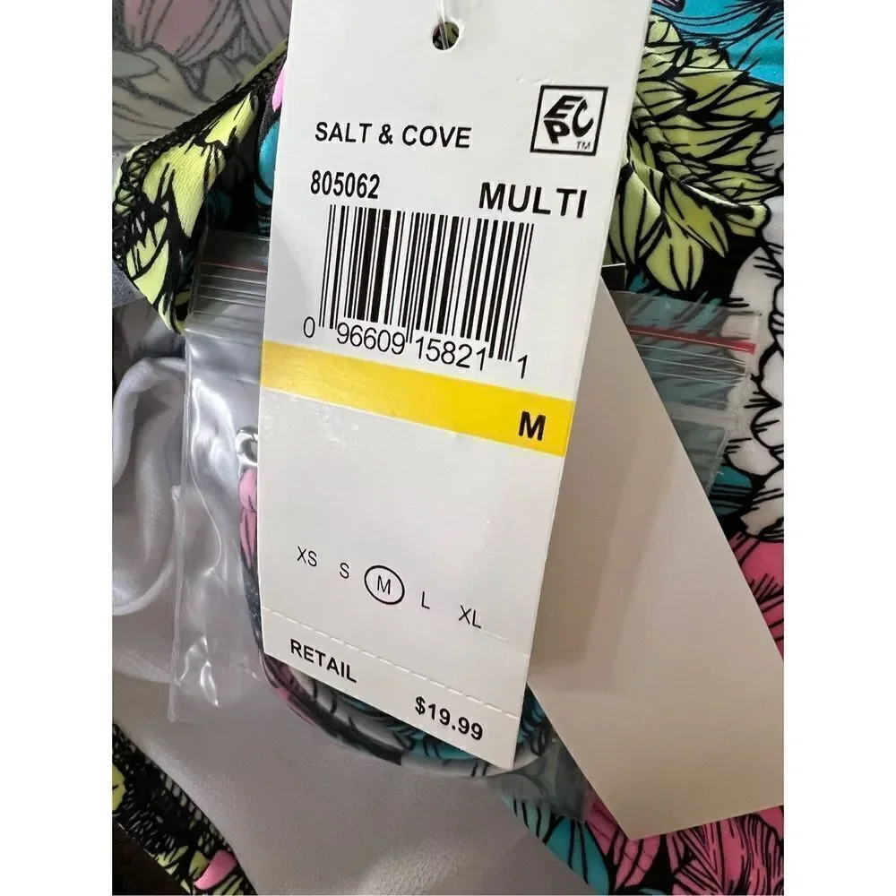 Salt & Cove Women's Multi-Color Floral Print 2-Piece Bikini Set Size M NWT